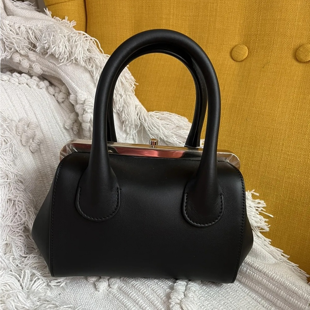 RARE NEW Chloe Small Joyce Leather Designer Black Frame Purse Crossbody Bag - Picture 7 of 7